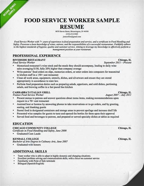 Chef Resume Sample And Writing Guide Resume Genius
