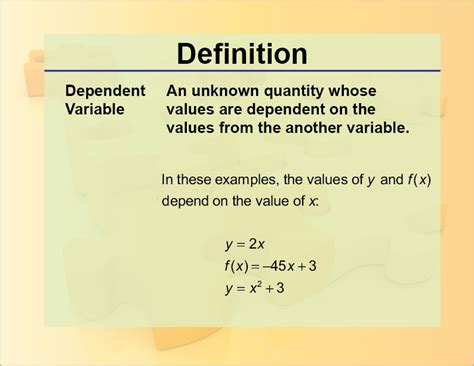 Definition--Dependent Variable | Media4Math