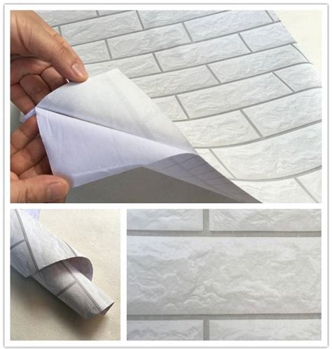 Brick White Brick Pattern Peel And Stick Wallpaper
