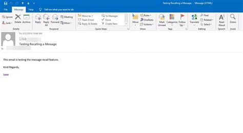 How To Recall A Message In Outlook