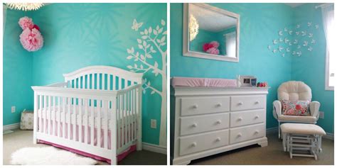 Girls Teal Pink And White Nursery White Nursery Cribs Teal Baby