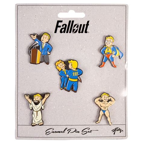 Fallout Enamel Pins 5 Pack Set 4 Eb Games Australia