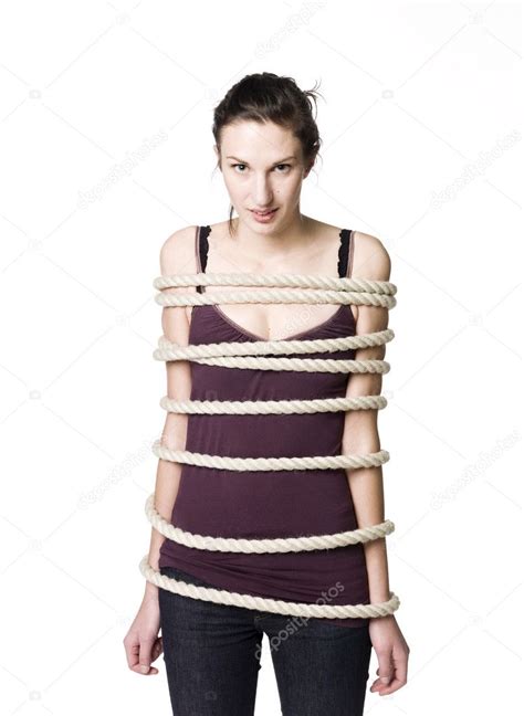 Tied Up Woman Stock Photo Gemenacom
