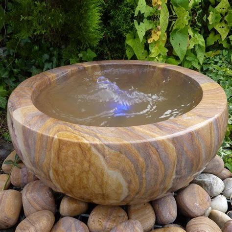 50cm Rainbow Babbling Urn Water Feature Kit With Led Lights Outdoor