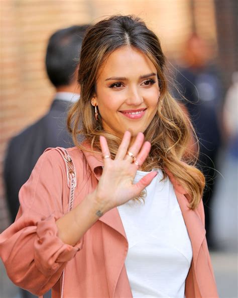 Jessica Alba Leaving The Late Show With Stephen Colbert In New York