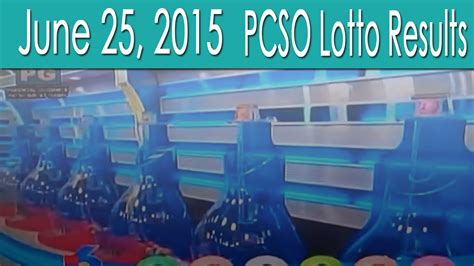Сайт лотереи «спортлото 6 из 49» /. PCSO Lotto Results June 25, 2015 (6/49, 6/42, 6D, Swertres ...