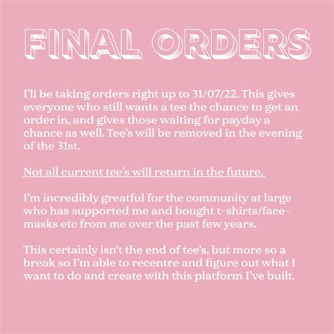 Creative Twink Co On Twitter Rt Creative Twink 🚨 Final Orders Announcement🚨