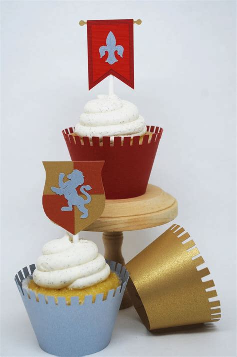 Medieval Castle Cupcake Wrappers In Your Choice Of Color Qty Etsy