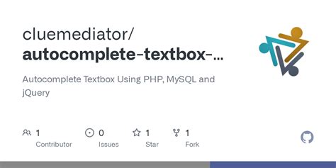 Github Cluemediator Autocomplete Textbox Ajax Php Autocomplete