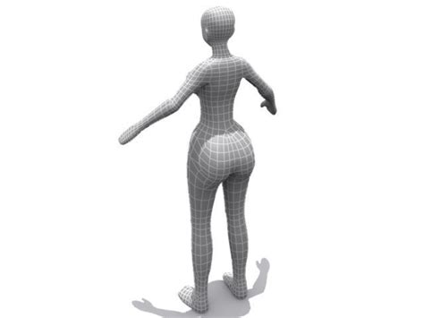 3d Model High Resolution Curvy Anime Vr Ar Low Poly Cgtrader