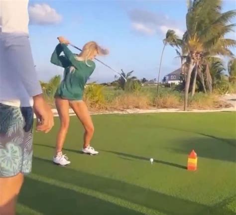 Paulina Gretzky Swaps Role With Partner Dustin Johnson To Show Off Golf