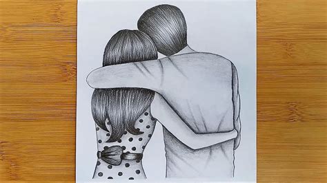 How To Draw Romantic Couple With Pencil Sketch Step By Step