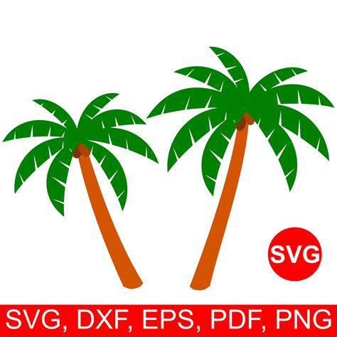 Palm Tree SVG File for Cricut, 2 Palm Tree clipart printables and SVG