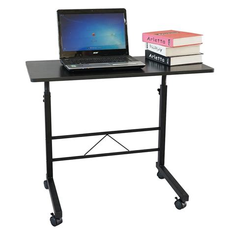 Samyohome Side Table Rolling Computer Desk Stand Coffee Sofa End Cart