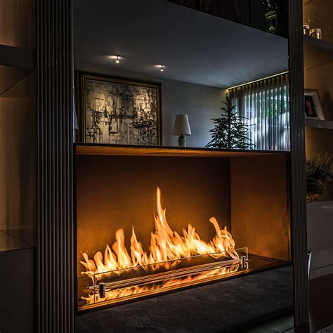 Fireplace Burner Insert Modern Eco Bioethanol Fires Naked Flame Nz