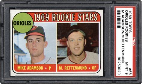 1969 Topps Orioles Rookies Mike Adamsonmerv Rettenmund Psa Cardfacts®