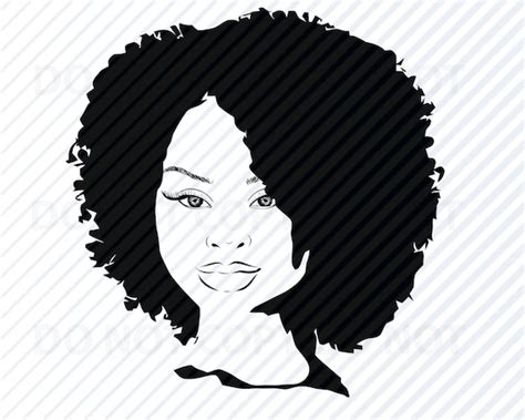 Black Woman Svg 2 African American Afro Silhouette Clip Etsy