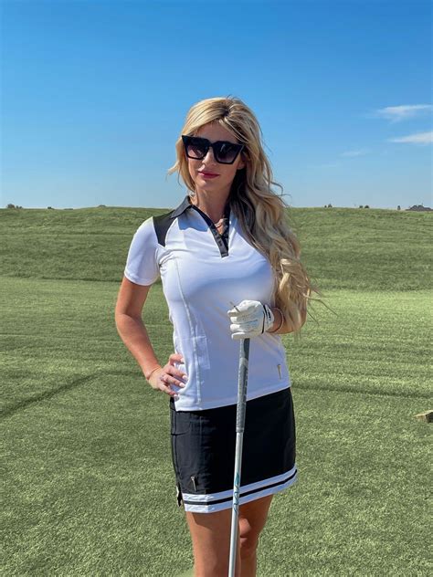 Womens Mesh Inlay Golf Polo Black Womens Golf Apparel Golf Shirt — Flirtee Golf Womens