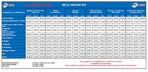 Grille Tarifaire