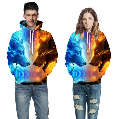 Fire And Ice Dire Wolf Hoodie Top Tier Style