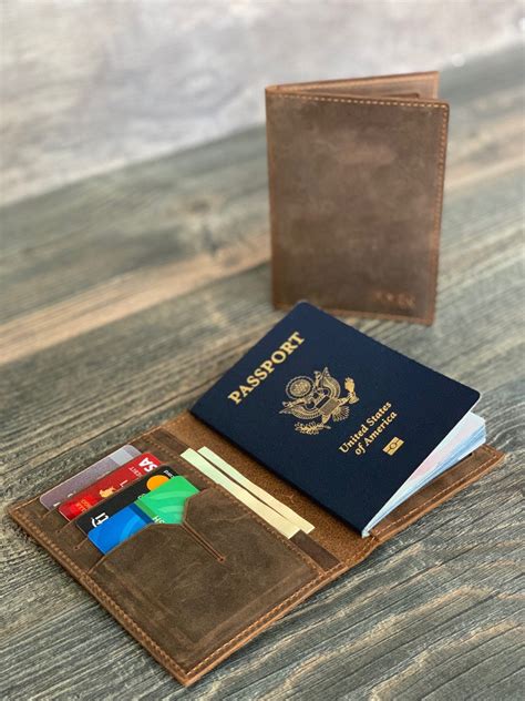 Leather Passport Holder Personalize Leather Passport Cover Travel