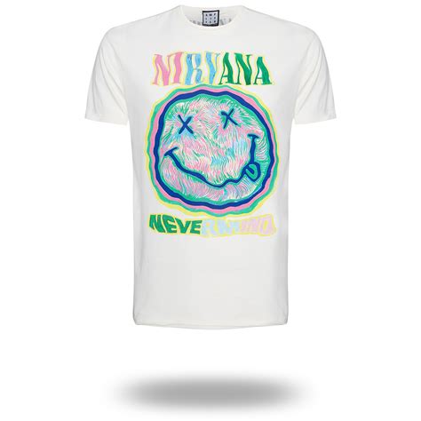 Koszulka Amplified Nirvana Scribble Smile Nowości Kobiety Koszulki