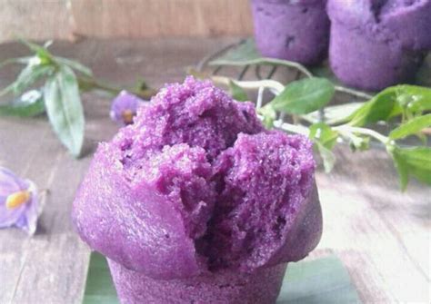 #donatubi ungu tanpa telur 1x profing 1 resep jadi 24 buah berat 30 gr. Resep Kue Mangkok Ubi Ungu oleh Ummu Ruqayyah - Cookpad