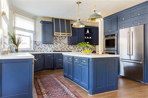 New brushed gold pulls & knobs. Get the Look for Less: Navy & Gold - Giani Inc.