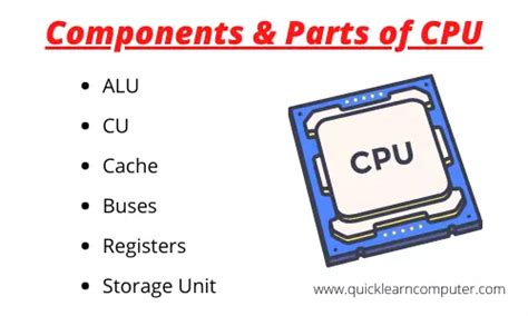 3 Main Parts Of Cpu Components Of Cpu And Its Functions