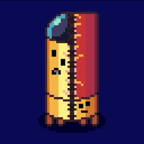 A Combination Of A Bullet And Shotgun Kin From Enter The Gungeon R