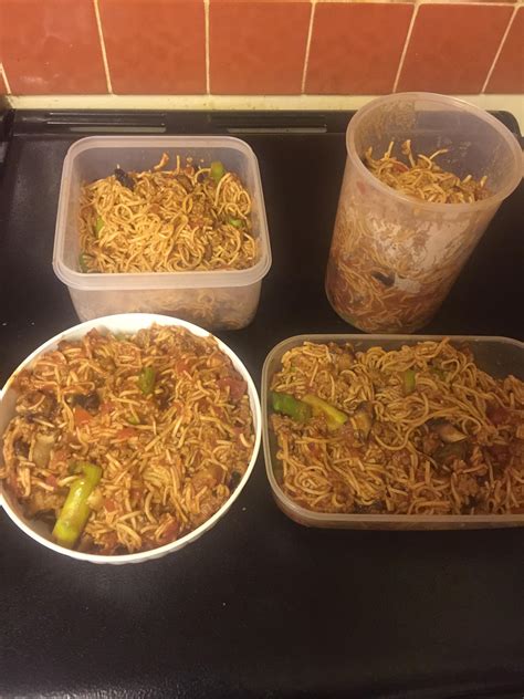 Lunch for the week ! Veggie Spaghetti Bolognese 330 calories each and ...