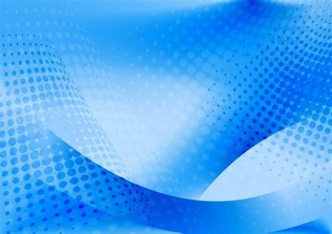 Blue Halftone Waves Abstract Vector Background Welovesolo