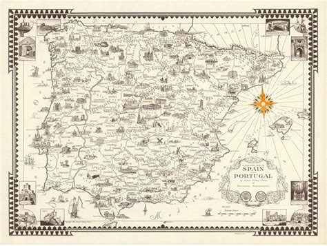 Pósters Y Murales De España Mapas Antiguos