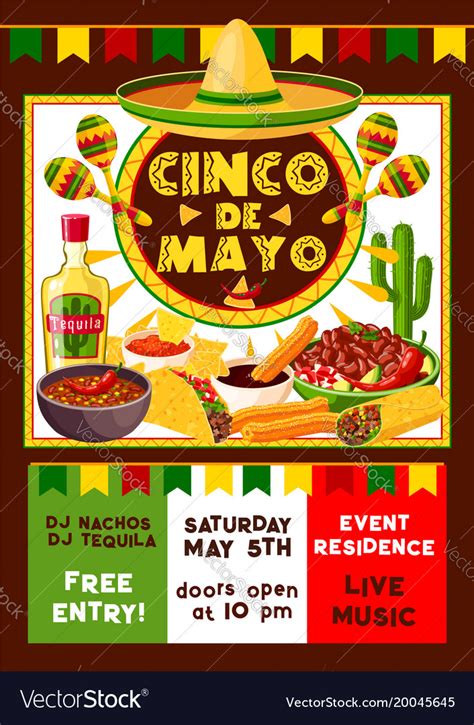 Mexican Cinco De Mayo Party Invitation Royalty Free Vector