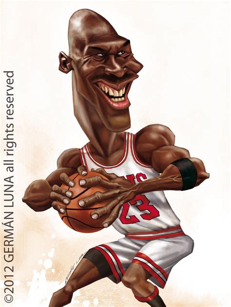 Michael Jordan By Germán Luna Celebrity Caricatures Funny