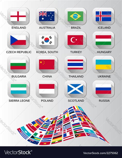 Flags Of Different Countries Royalty Free Vector Image