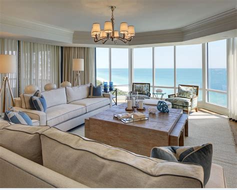 Gulf Coastal W Design Interiors Beach House Living Room Beach