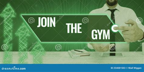 Sign Displaying Join The Gym Conceptual Photo Motivation To Start