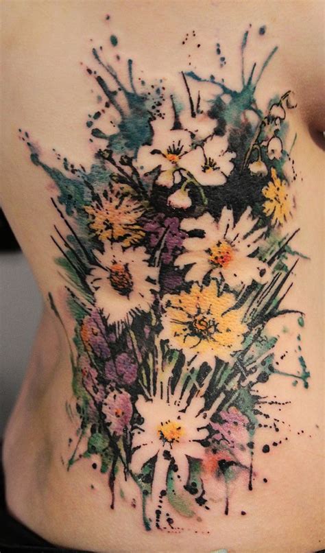15 No Line Flower Tattoos You Must Love Pretty Designs