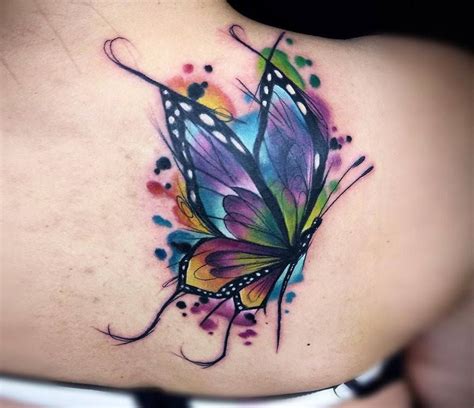 Watercolor Butterfly Tattoo By Vinni Mattos