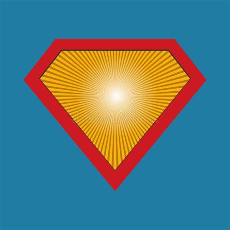 Superhero Vector Icon Isolated On Blue Background Superman Logo