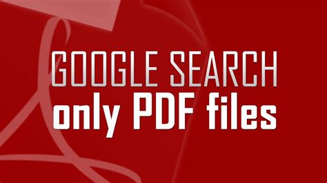 While search relevancy algorithms service users who prefer to use more general search strategies, we recommend utilizing the search syntax and structure tips presented in this guide to achieve the best. Find only PDF files using Google Search - YouTube