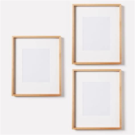 Thin Wood Gallery Frames Bamboo Gallery Frame Set Wood Gallery