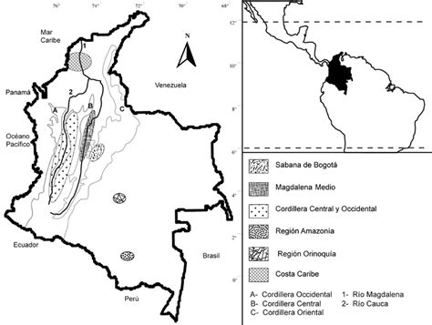 Mapa De Colombia Con Las Regiones Mencionadas En El Texto Download