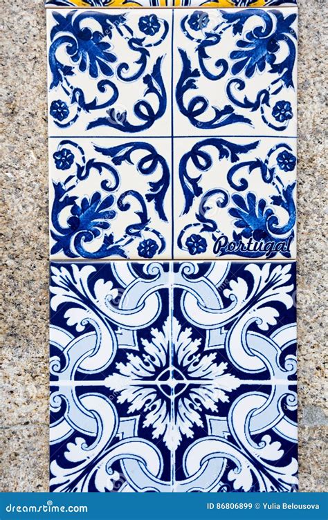 Portuguese Traditional Tiles Azulejo Stock Image Image Of Painted