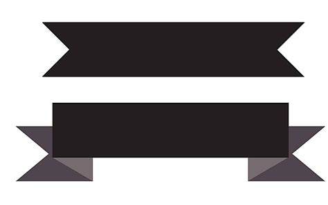 Ribbon Black And White Set Icon Sticker Label Quality Vector Sticker