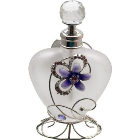 Beautiful Glass Perfume Bottle T Decorated With Purple