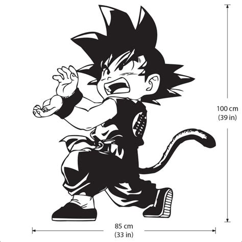 Tons of awesome goku black and white wallpapers to download for free. Kid Goku Kamehameh Dragon Ball Vinyl Wall Art Decal