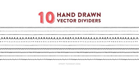 Freebie Hand Drawn Vector Dividers