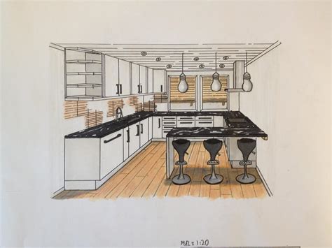 Interior Kitchen 1 Point Perspective By Thebif94 On Deviantart